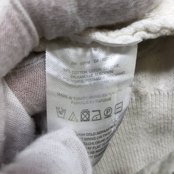 Anthropologie Moth White Sweater Womens S Textured Knit Crewneck Side Zip - Picture 8 of 10